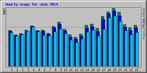 Hourly usage for June 2014