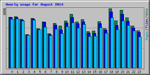 Hourly usage for August 2014