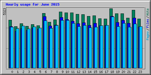 Hourly usage for June 2015