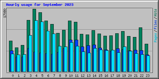 Hourly usage for September 2023