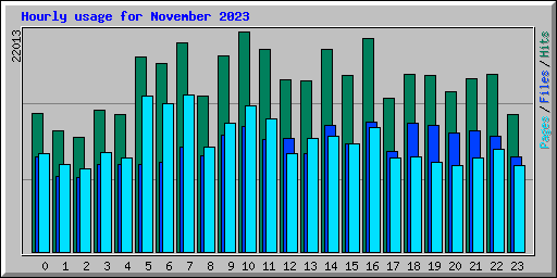 Hourly usage for November 2023