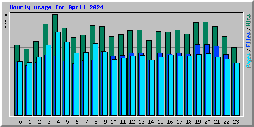 Hourly usage for April 2024
