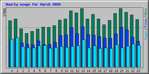 Hourly usage for March 2026